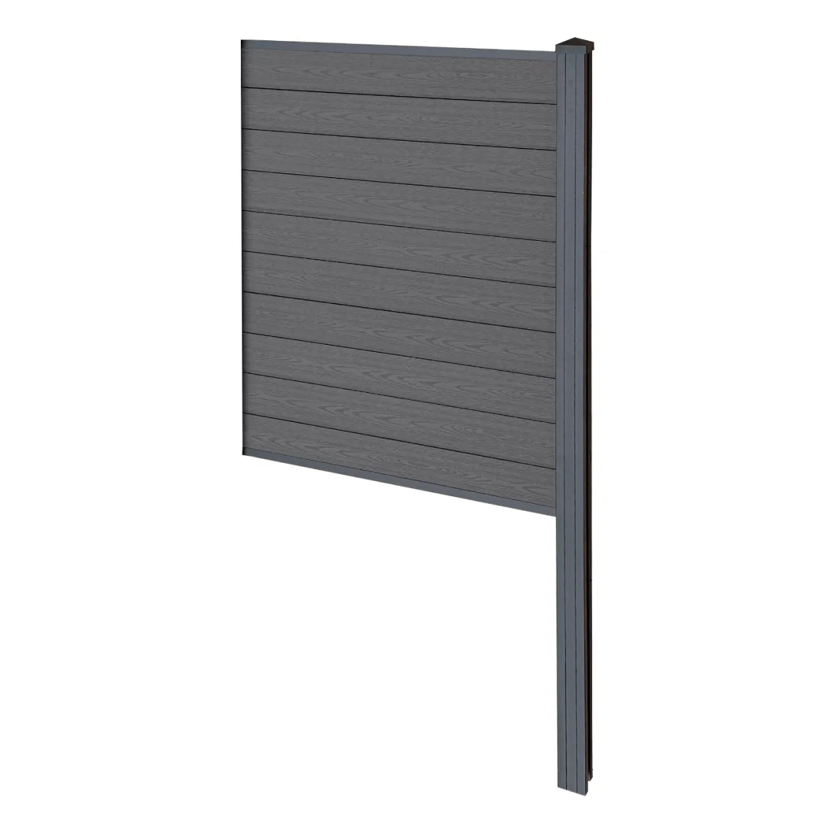 Nimara Finley komposithegn afslutningsmodul - H: 150 x L: 95 cm - Antracitgrå/sort* Komposithegn - Antracitgrå/Sort|Alle Komposithegn