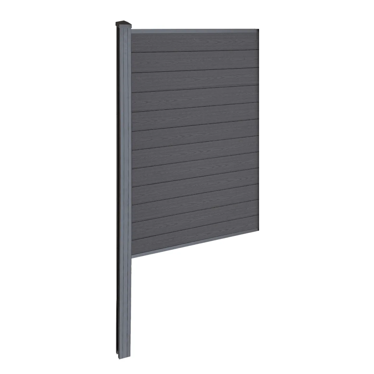 Nimara Finley komposithegn midtermodul - H: 180 x L: 95 cm - Antracitgrå/sort* Komposithegn - Antracitgrå/Sort|Komposithegn - H: 180 X L: 95 Cm