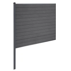 Nimara Finley komposithegn midtermodul - H: 180 x L: 185 cm - Antracitgrå/sort* Komposithegn - Antracitgrå/Sort|Komposithegn - H: 180 X L: 185 Cm