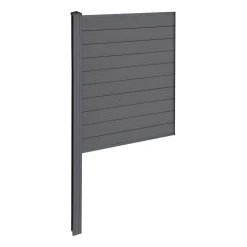 Nimara Finley komposithegn midtermodul - H: 150 x L: 95 cm - Antracitgrå/sort* Komposithegn - Antracitgrå/Sort|Alle Komposithegn