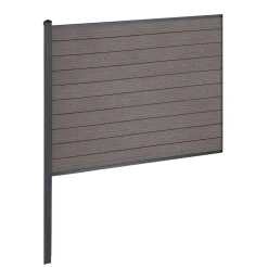 Nimara Finley komposithegn midtermodul - H: 150 x L: 185 cm - Brun* Komposithegn - H: 150 X L: 185 Cm|Komposithegn - Brun