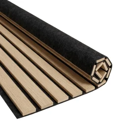 Nimara Fleksibel akustikpanel i egetræsfiner 2400x520x18 mm* Fleksible Akustikpaneler|Alle Akustikpaneler
