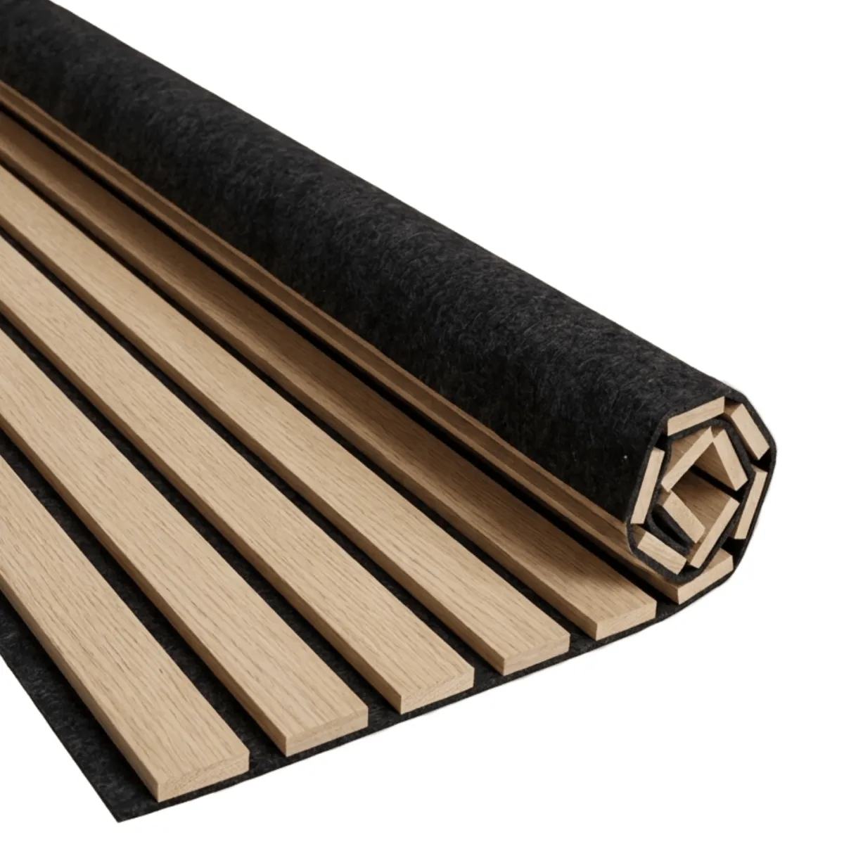 Nimara Fleksibel akustikpanel i egetræsfiner 2400x520x18 mm* Fleksible Akustikpaneler|Alle Akustikpaneler