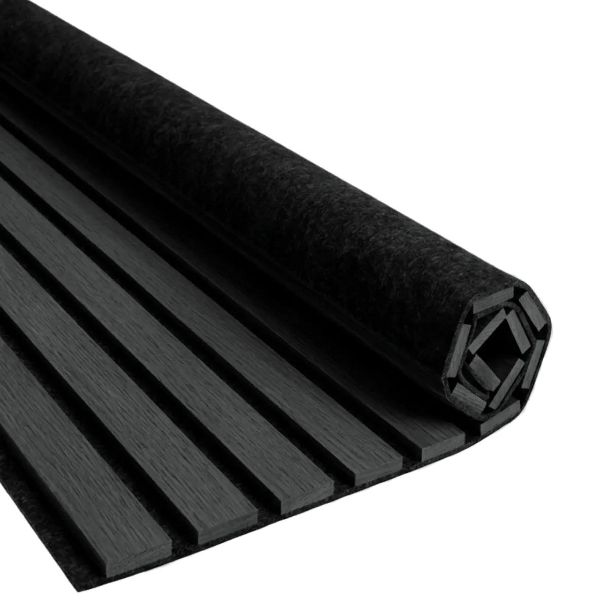 Nimara Fleksibel akustikpanel i sort egetræsfiner 2400x520x18 mm* Fleksible Akustikpaneler|Alle Akustikpaneler