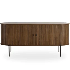 Nimara Florence jalousi skab med lameller i røget eg 160x45x75 cm* Kommoder & Skænke|Kommoder & Skænke