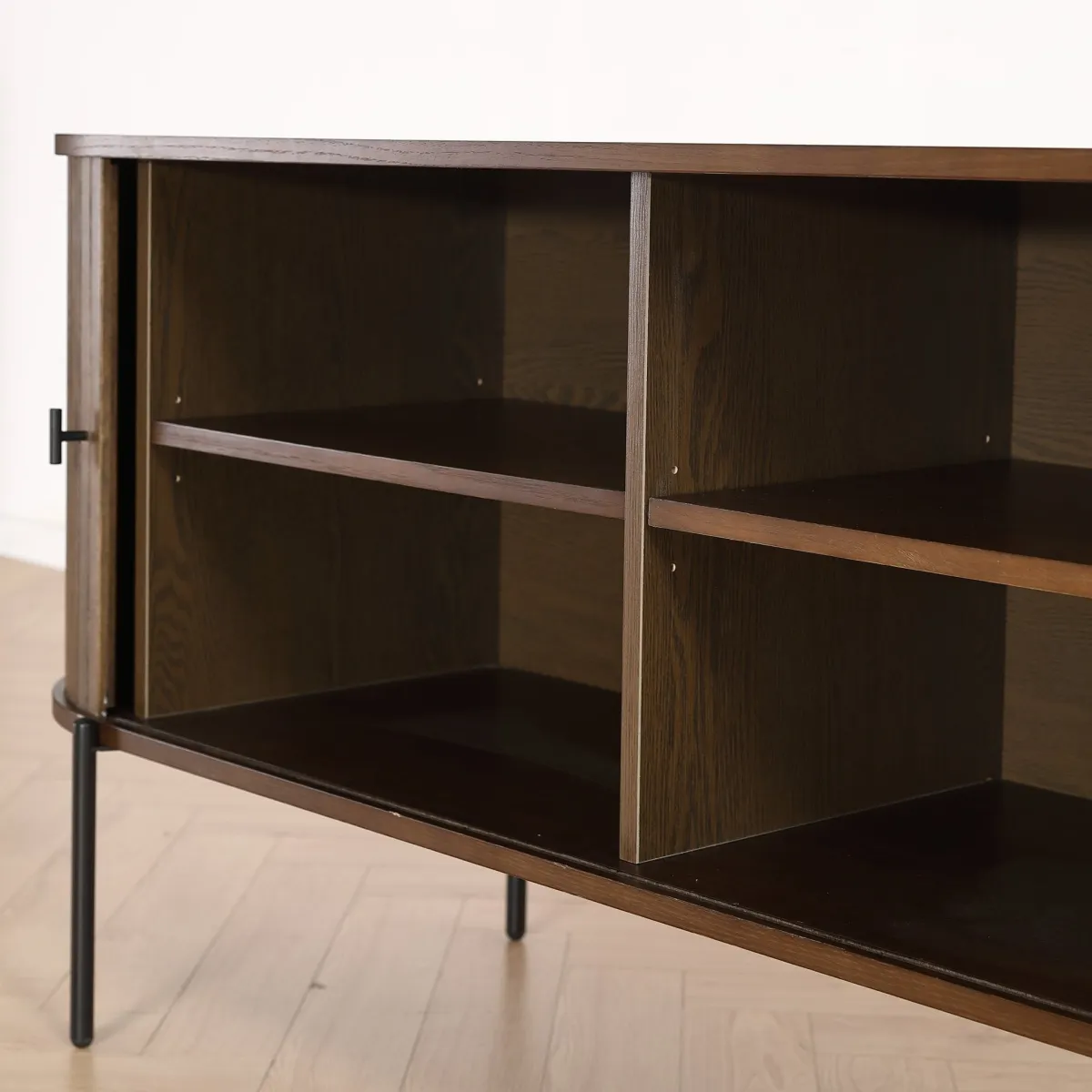 Nimara Florence jalousi skab med lameller i røget eg 160x45x75 cm* Kommoder & Skænke|Kommoder & Skænke