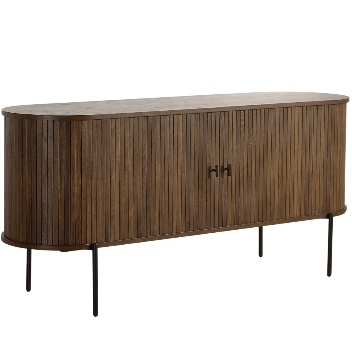 Nimara Florence jalousi skab med lameller i røget eg 160x45x75 cm* Kommoder & Skænke|Kommoder & Skænke
