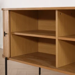 Nimara Florence jalousi skab med lameller i eg 160x45x75 cm* Kommoder & Skænke|Kommoder & Skænke