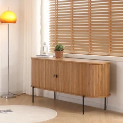 Nimara Florence jalousi skab med lameller i eg 160x45x75 cm* Kommoder & Skænke|Kommoder & Skænke