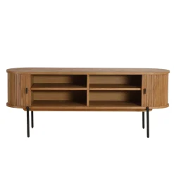 Nimara Florence jalousi tv-bord med lameller i eg 138x40x55 cm* Kommoder & Skænke|Tv Borde