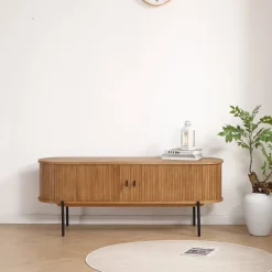 Nimara Florence jalousi tv-bord med lameller i eg 138x40x55 cm* Kommoder & Skænke|Tv Borde