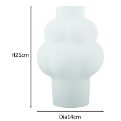 Nimara Foxy glas vase hvid 21 cm* Vaser