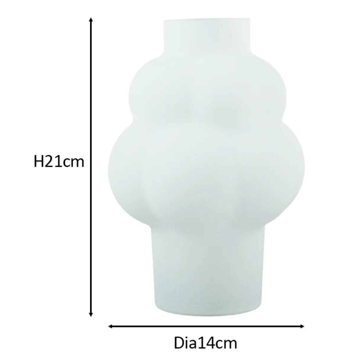 Nimara Foxy glas vase hvid 21 cm* Vaser