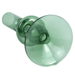 Nimara Gracie glas lysestage grøn 18 cm* Lysestager
