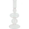 Nimara Gracie glas lysestage lyserød 18 cm* Lysestager