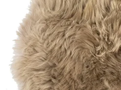 Nimara Ægte lammeskindshynde - Beige Ø40 cm* Sædehynder