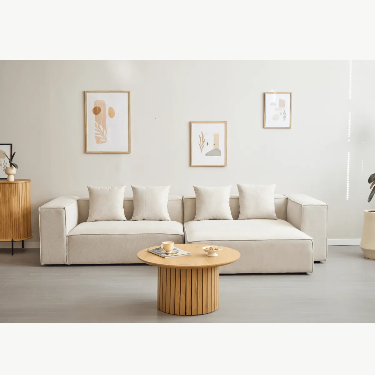 Nimara Hailey højre modul i beige L: 147 X D: 100 X H: 65 cm* Sofaer