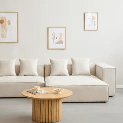 Nimara Hailey - Højrevendt chaiselong modulsofa i beige med 2 moduler L: 294 X D: 148 X H: 65 cm* Sofaer