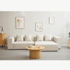 Nimara Hailey - Højrevendt chaiselong modulsofa i beige med 2 moduler L: 294 X D: 148 X H: 65 cm* Sofaer