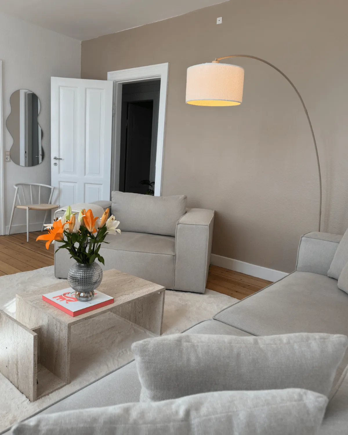 Nimara Hailey - Højrevendt chaiselong modulsofa i beige med 3 moduler L: 415 X D: 148 X H: 65 cm* Sofaer