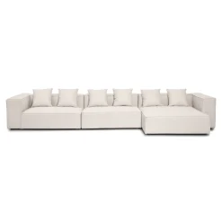 Nimara Hailey - Højrevendt chaiselong modulsofa i beige med 3 moduler L: 415 X D: 148 X H: 65 cm* Sofaer