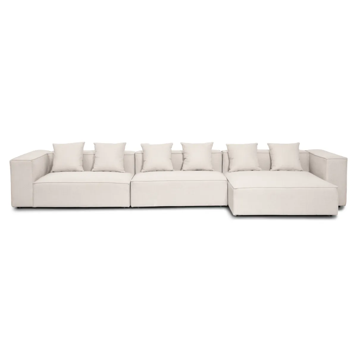 Nimara Hailey - Højrevendt chaiselong modulsofa i beige med 3 moduler L: 415 X D: 148 X H: 65 cm* Sofaer