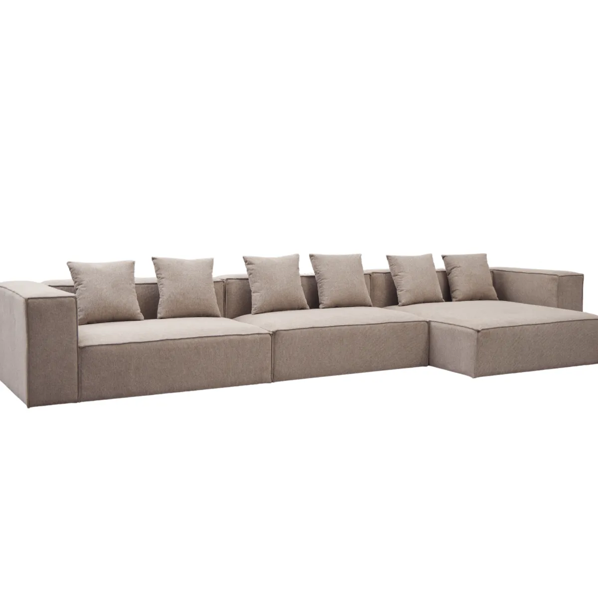Nimara Hailey - Højrevendt chaiselong modulsofa i sand med 3 moduler L: 415 X D: 148 X H: 65 cm* Sofaer