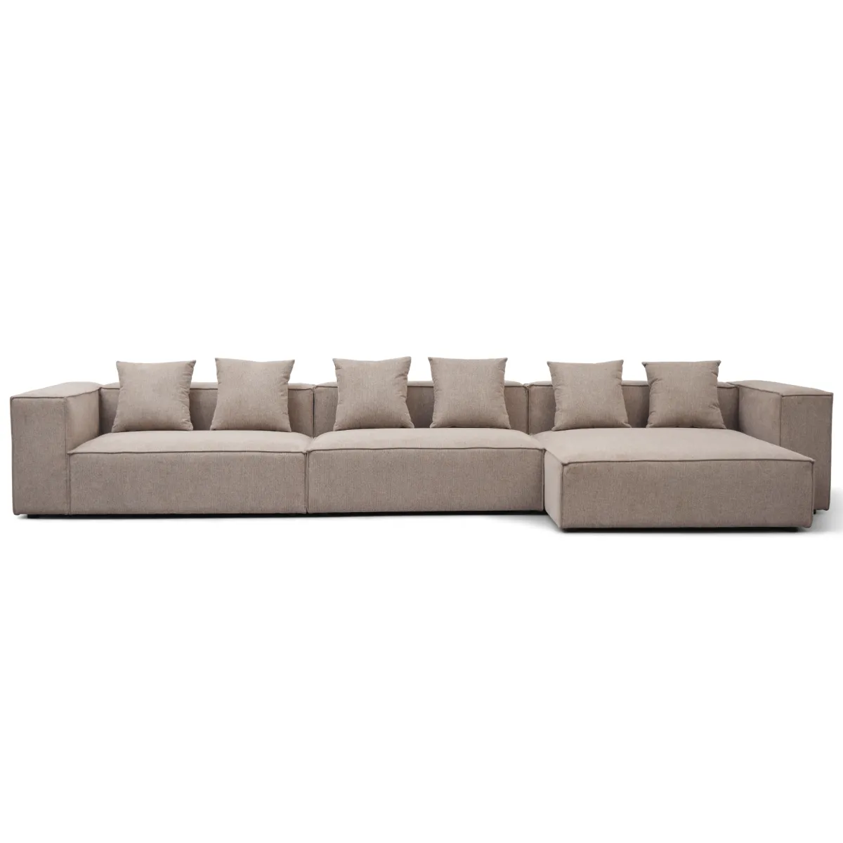 Nimara Hailey - Højrevendt chaiselong modulsofa i sand med 3 moduler L: 415 X D: 148 X H: 65 cm* Sofaer