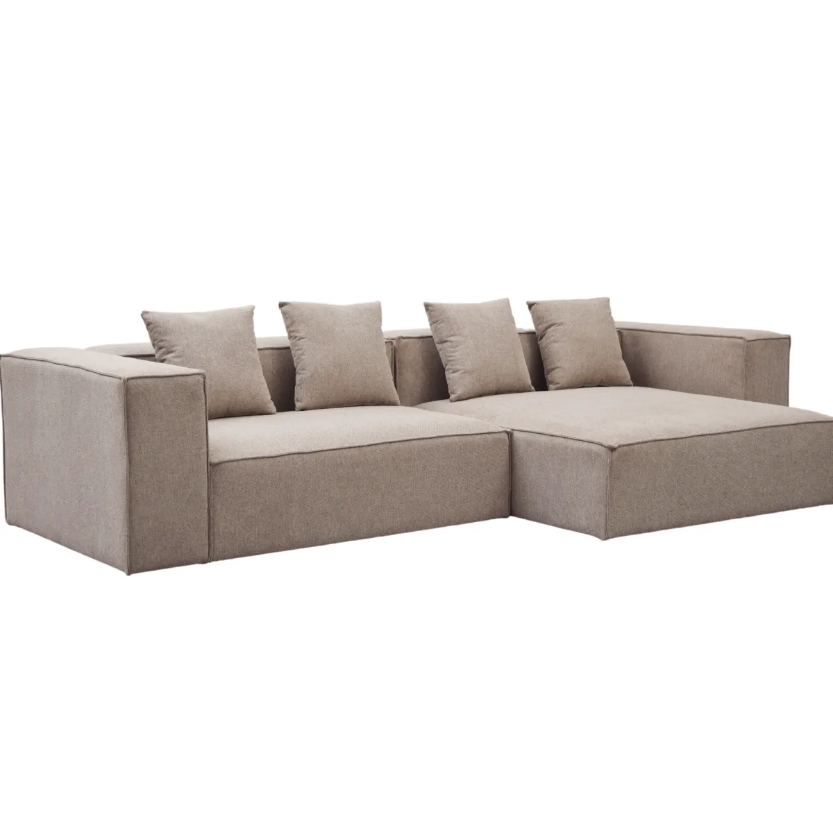 Nimara Hailey - Højrevendt chaiselong modulsofa i sand med 2 moduler L: 294 X D: 148 X H: 65 cm* Sofaer