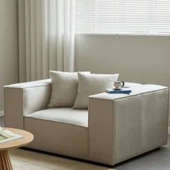 Nimara Hailey lænestol i beige L: 136 X D: 100 X H: 64 Cm* Sofaer|Lænestole