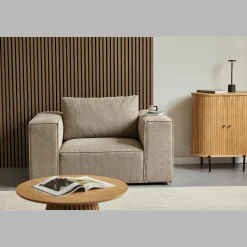 Nimara Hailey lænestol i sand L: 136 X D: 100 X H: 64 Cm* Sofaer|Lænestole