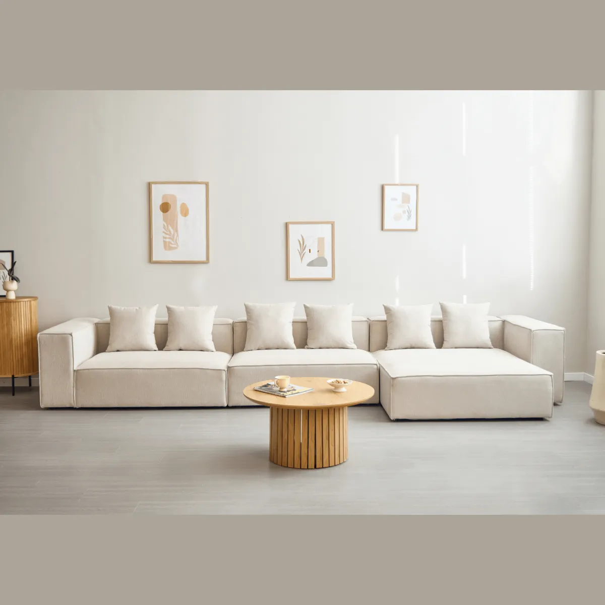 Nimara Hailey - Modulsofa I Beige Med 3 Moduler L: 415 X D: 100 X H: 65 cm* Sofaer