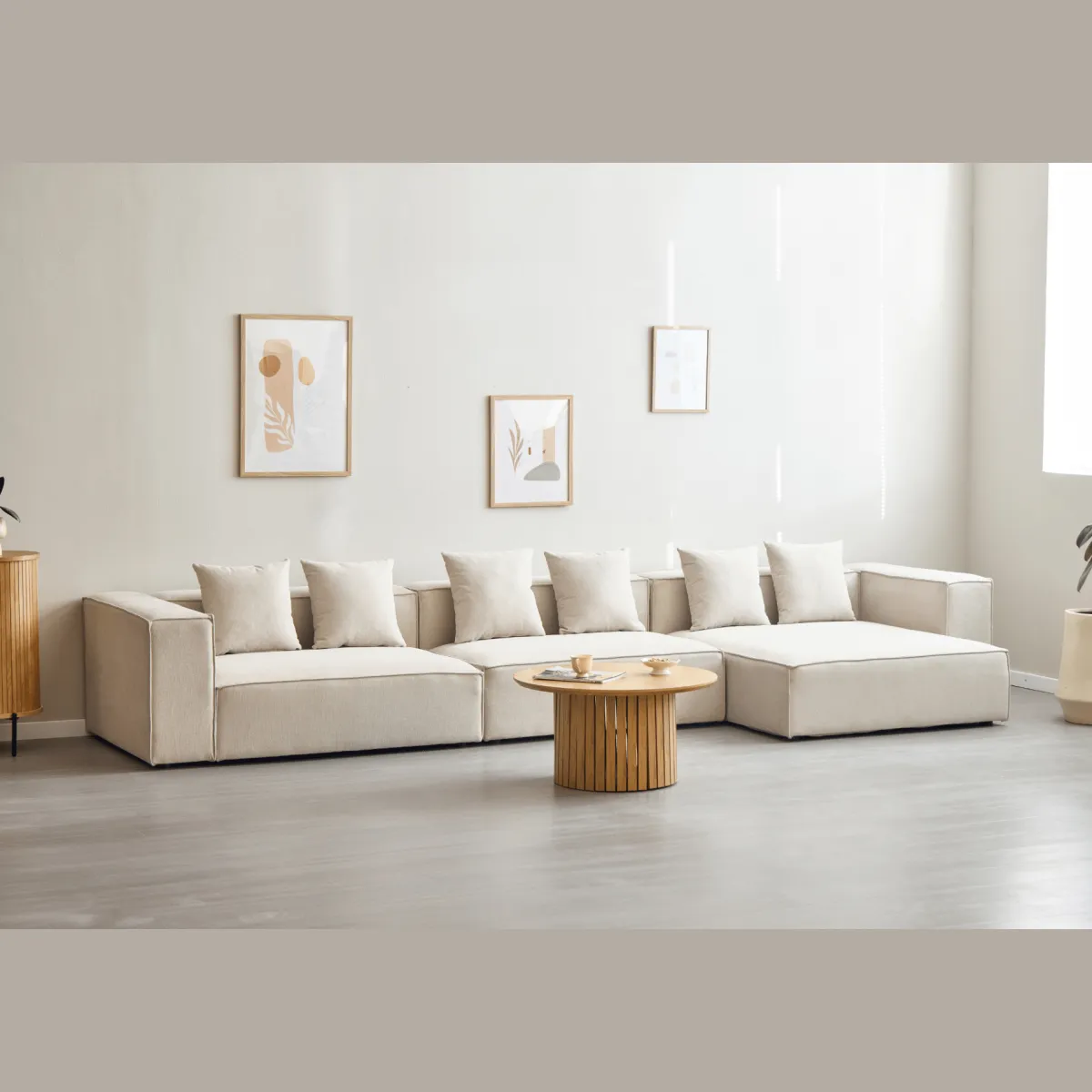 Nimara Hailey - Modulsofa I Beige Med 3 Moduler L: 415 X D: 100 X H: 65 cm* Sofaer