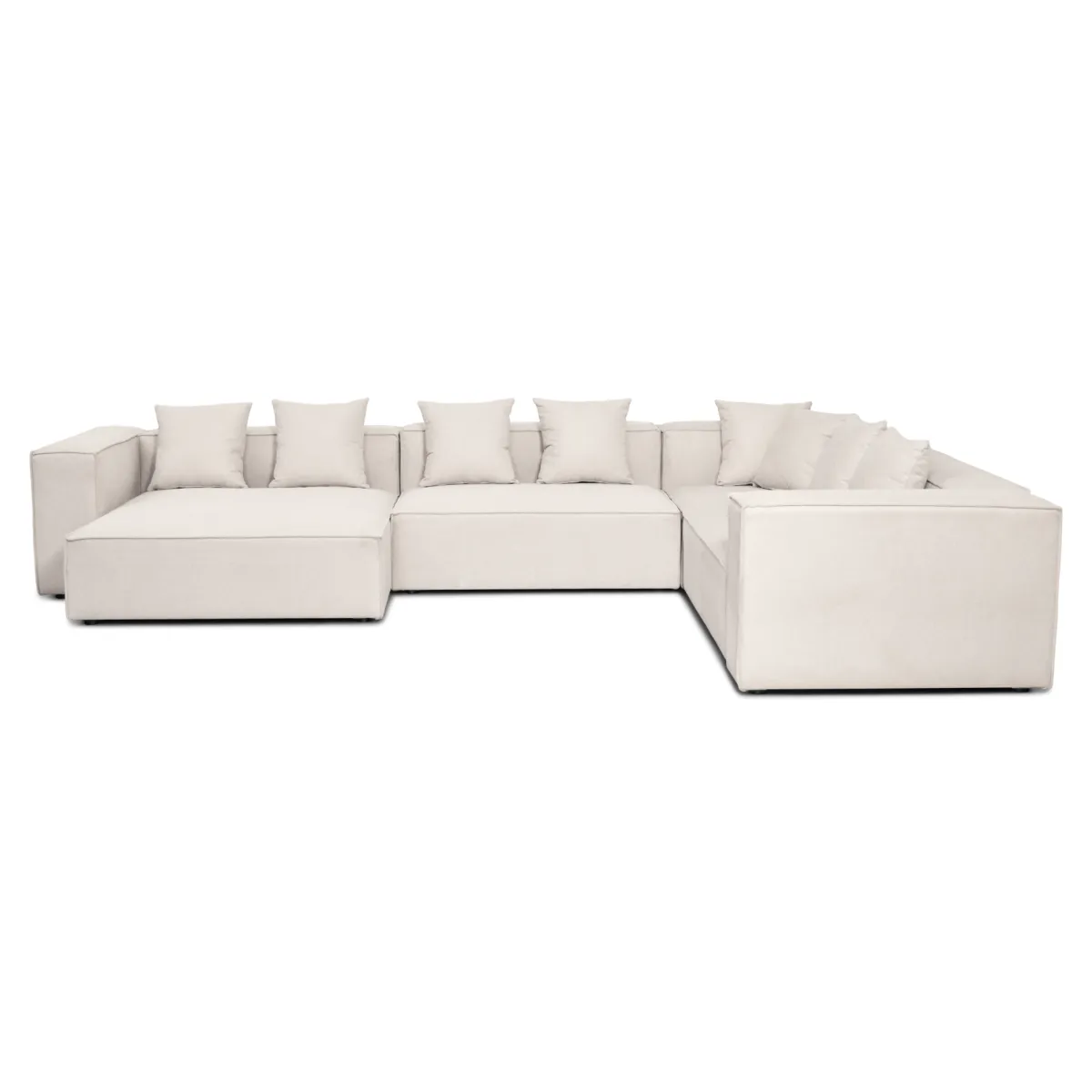 Nimara Hailey - U-sofa modulsofa i beige med 4 moduler - Venstrevendt chaiselong L: 368 X D: 247 X H: 65 cm* Sofaer