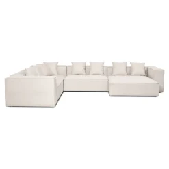 Nimara Hailey - U-sofa modulsofa i beige med 4 moduler - Højrevendt chaiselong L: 368 X D: 247 X H: 65 cm* Sofaer