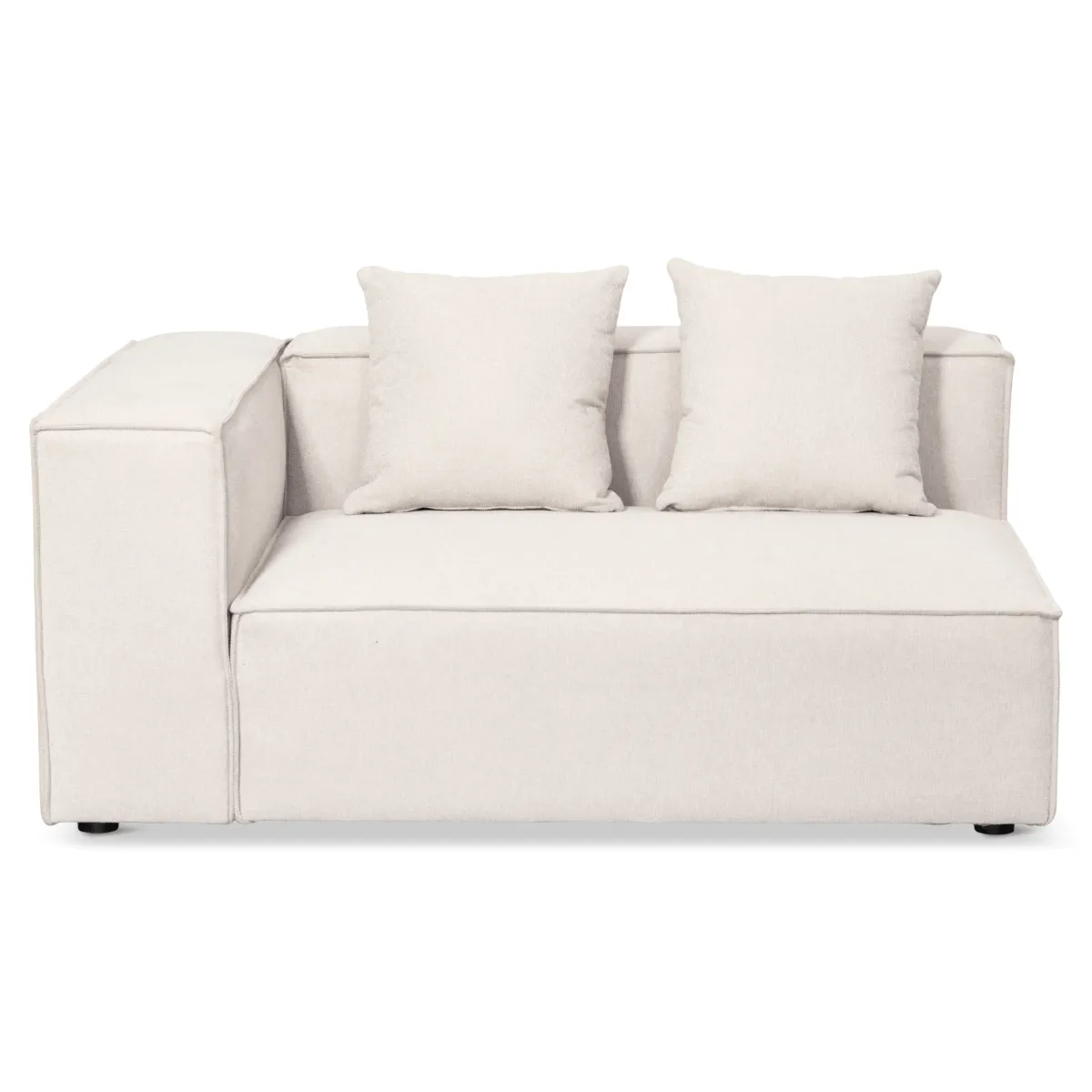 Nimara Hailey - U-sofa modulsofa i beige med 4 moduler - Højrevendt chaiselong L: 368 X D: 247 X H: 65 cm* Sofaer