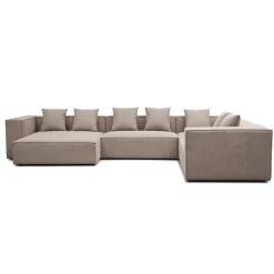 Nimara Hailey - U-sofa modulsofa i sand med 4 moduler - Venstrevendt chaiselong L: 368 X D: 247 X H: 65 cm* Sofaer
