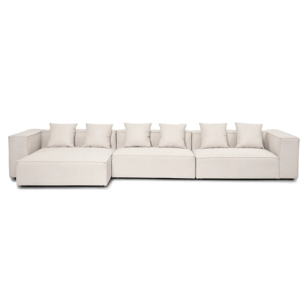 Nimara Hailey - Venstrevendt chaiselong modulsofa i beige med 3 moduler L: 415 X D: 148 X H: 65 cm* Sofaer