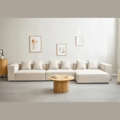 Nimara Hailey - Venstrevendt chaiselong modulsofa i beige med 3 moduler L: 415 X D: 148 X H: 65 cm* Sofaer