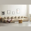 Nimara Hailey - Venstrevendt chaiselong modulsofa med puf i sand L: 415 X D: 172 X H: 65 cm* Sofaer