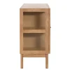 Nimara Havana egetræ glas skænk/vitrineskab med 3 låger - 80x40x140 cm* Vitrineskabe|Kommoder & Skænke