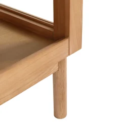 Nimara Havana egetræ glas skænk/vitrineskab med 3 låger - 80x40x140 cm* Vitrineskabe|Kommoder & Skænke