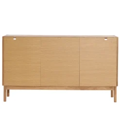 Nimara Havana egetræ glas skænk/vitrineskab med 3 låger - 80x40x140 cm* Vitrineskabe|Kommoder & Skænke