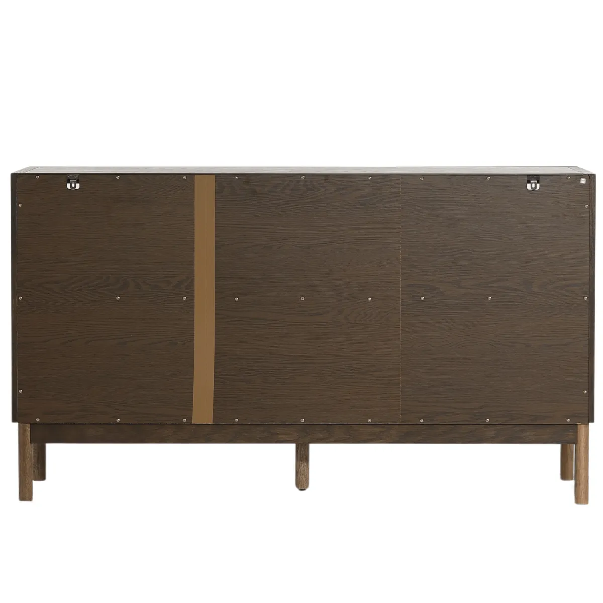 Nimara Havana egetræ glas skænk/vitrineskab i røget eg med 3 låger - 80x40x140 cm* Vitrineskabe|Vitrineskabe