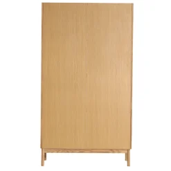 Nimara Havana egetræ vitrineskab med 2 låger - 180x40x100 cm* Vitrineskabe|Vitrineskabe