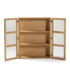 Nimara Havana væghængt vitrineskab i eg 100x80x35 cm* Vitrineskabe|Vitrineskabe