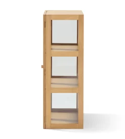 Nimara Havana væghængt vitrineskab i eg 100x80x35 cm* Vitrineskabe|Vitrineskabe