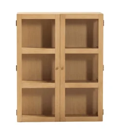 Nimara Havana væghængt vitrineskab i eg 100x80x35 cm* Vitrineskabe|Vitrineskabe