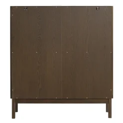 Nimara Havana vitrineskab i røget eg med 2 låger - 110x40x100 cm* Vitrineskabe|Vitrineskabe