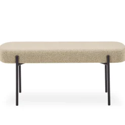 Nimara Helena bænk i beige boucle 100x36x43 cm* Bænke|Bænke